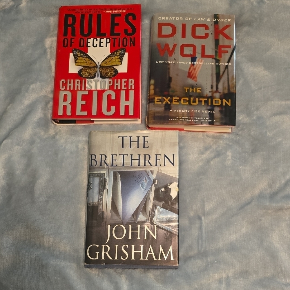 3 Hardcover Suspense Novels